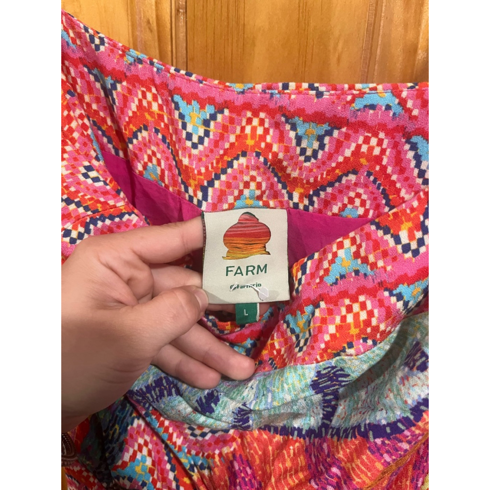 FARM Rio Multicolor Patchwork Midi Dress - Picture 3 of 10